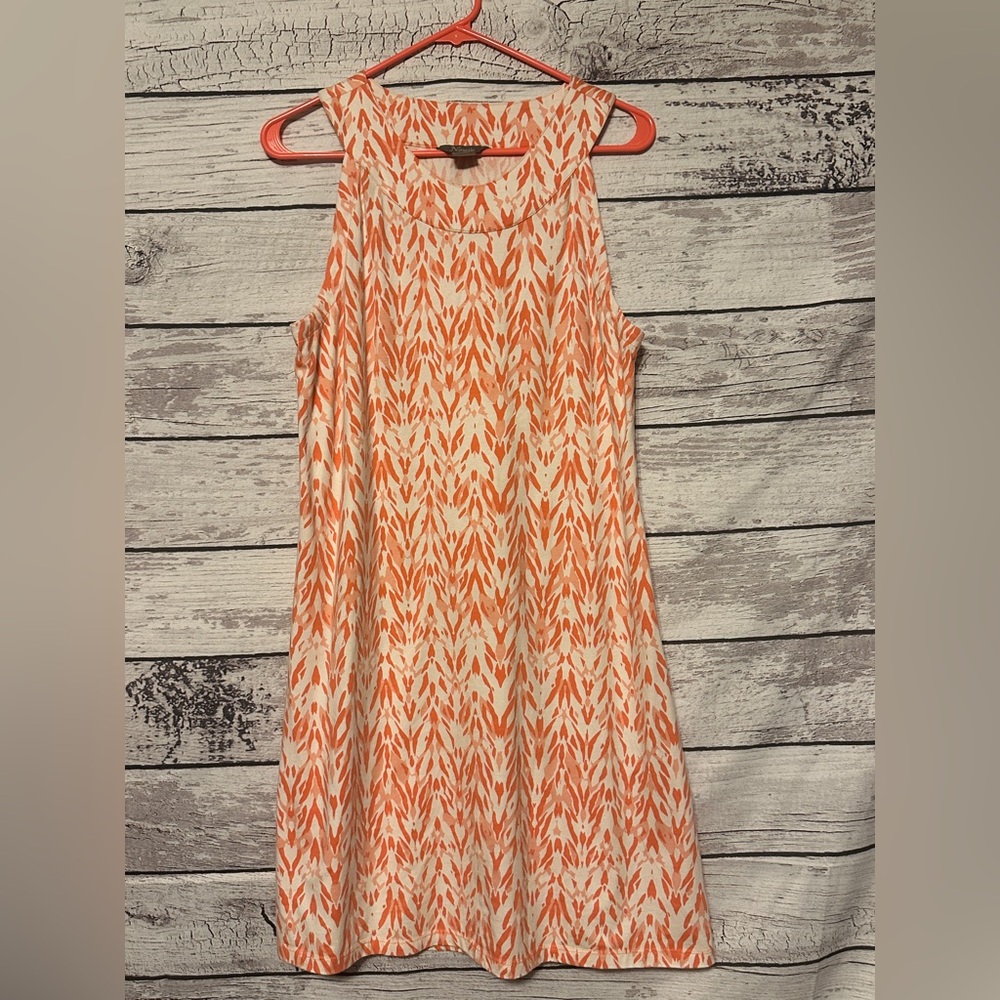 Naturals Reflections Orange Sleeveless Knit Dress Size Large